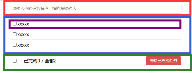 将TodoList拆分成组件